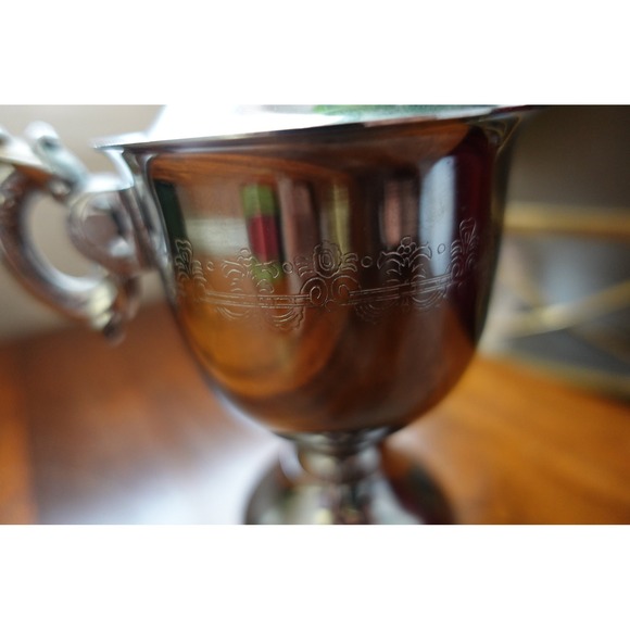 Vintage Silver Plated Gravy Boat Sauce Pitcher Elegant Tableware Serving - Picture 8 of 10